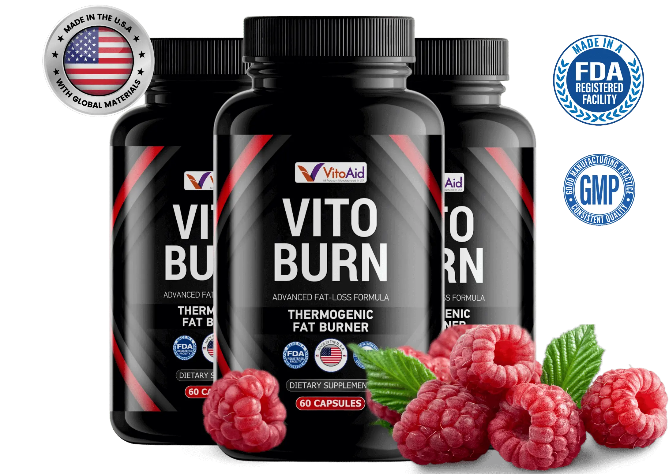 VITO BURN 3 bottle bundle