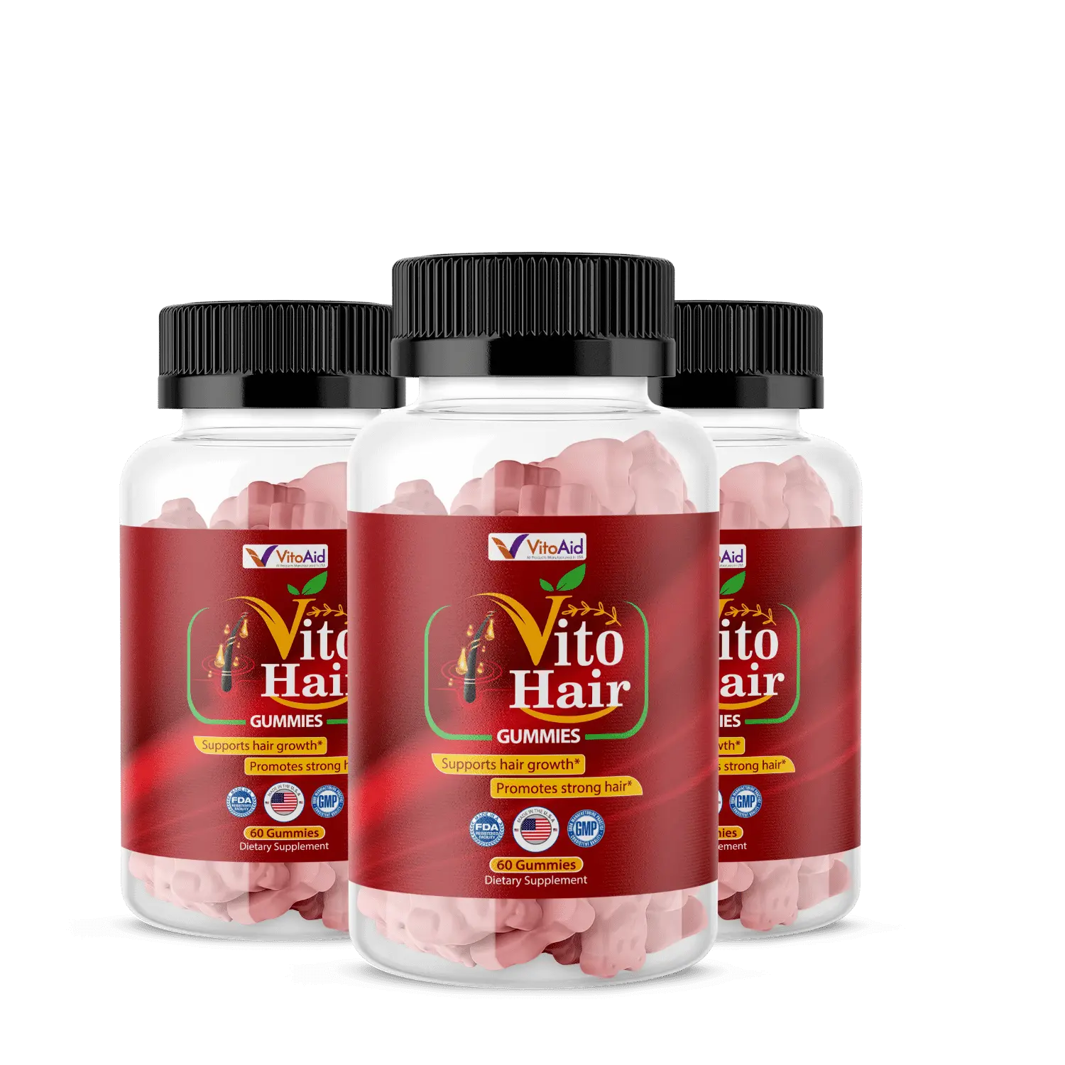 Vito Hair Gummies 3 bottle bundle