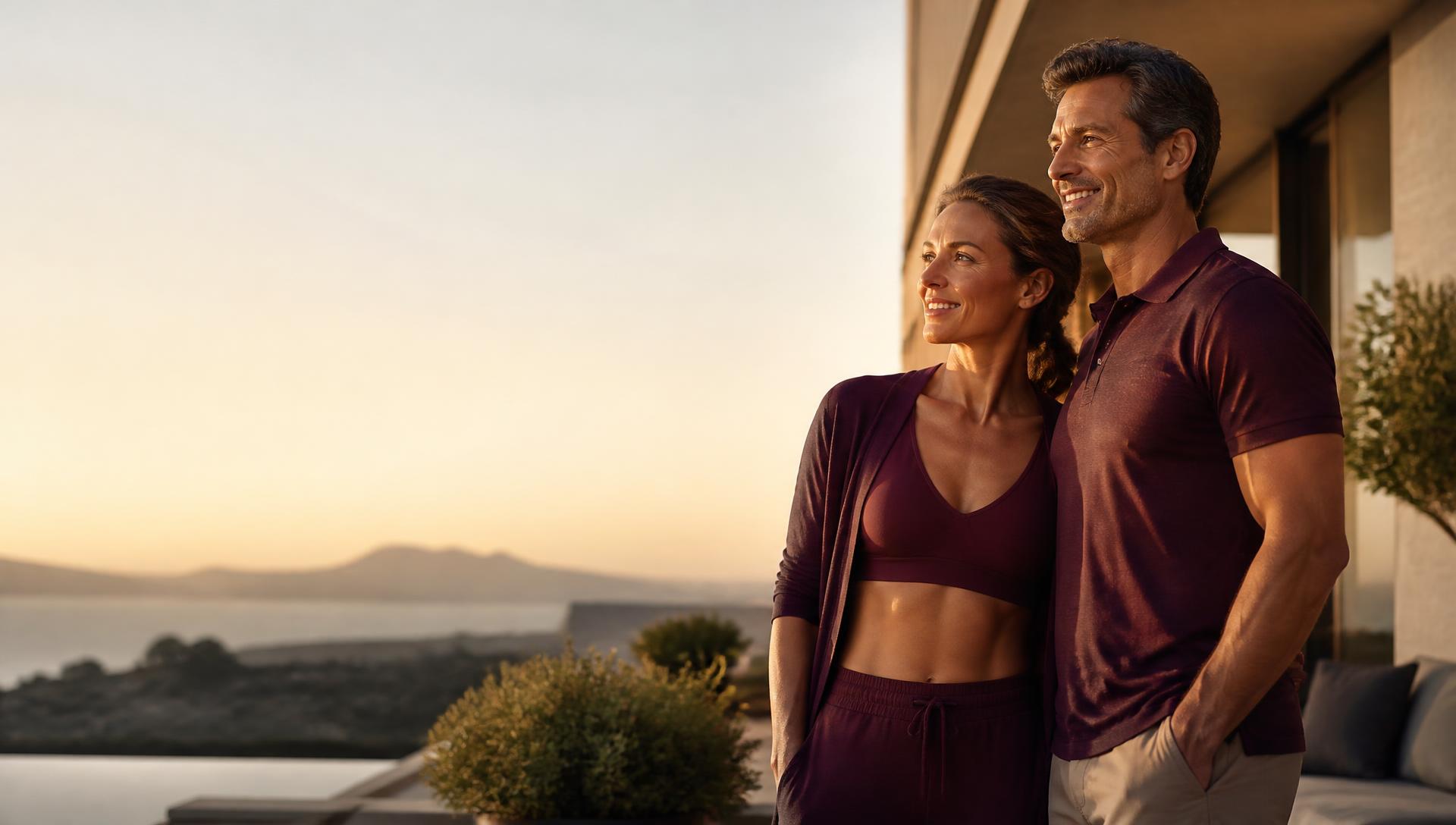A family enjoying an active, healthy morning together